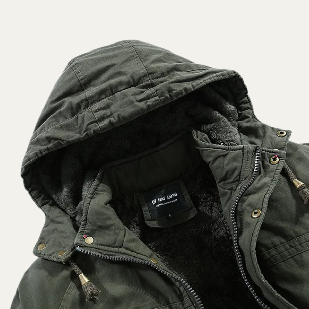 Vane | Men's Casual Hooded Puffer Jacket Olive