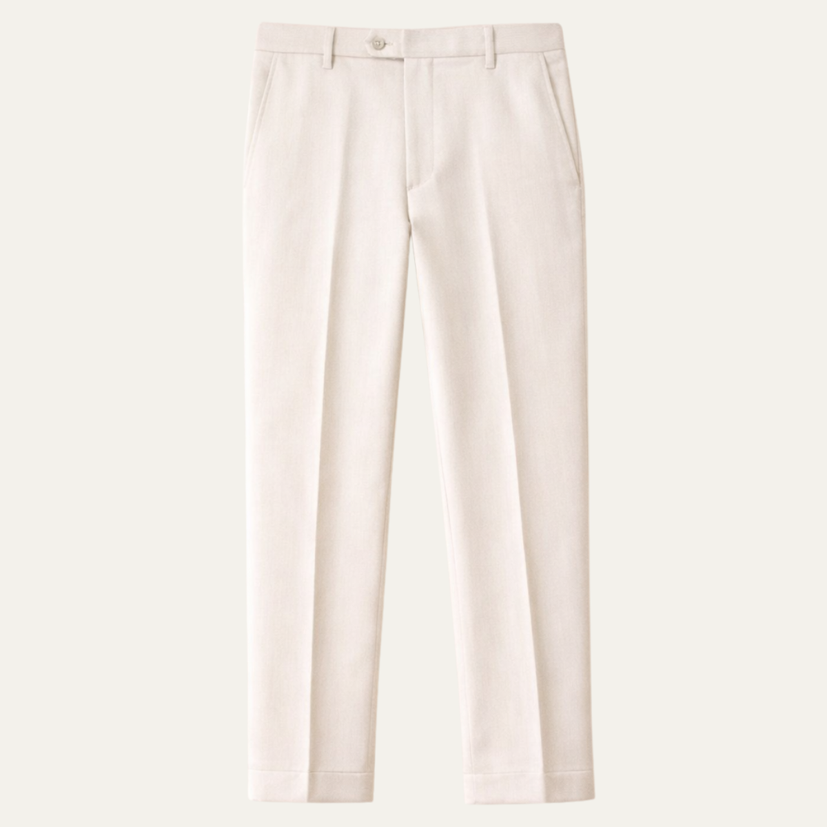 Rhys | Men's Tailored Straight Leg Dress Pants Cream