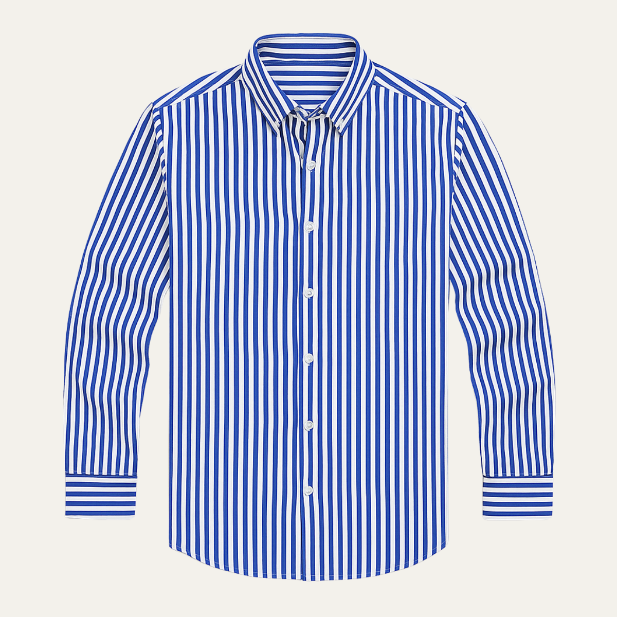 Bram | Men's Striped Button Up Shirt Blue White