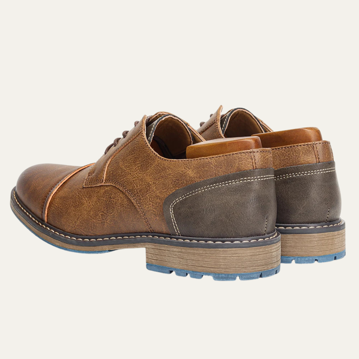 Bram | Men's Leather Oxford Shoes Brown Lace Up