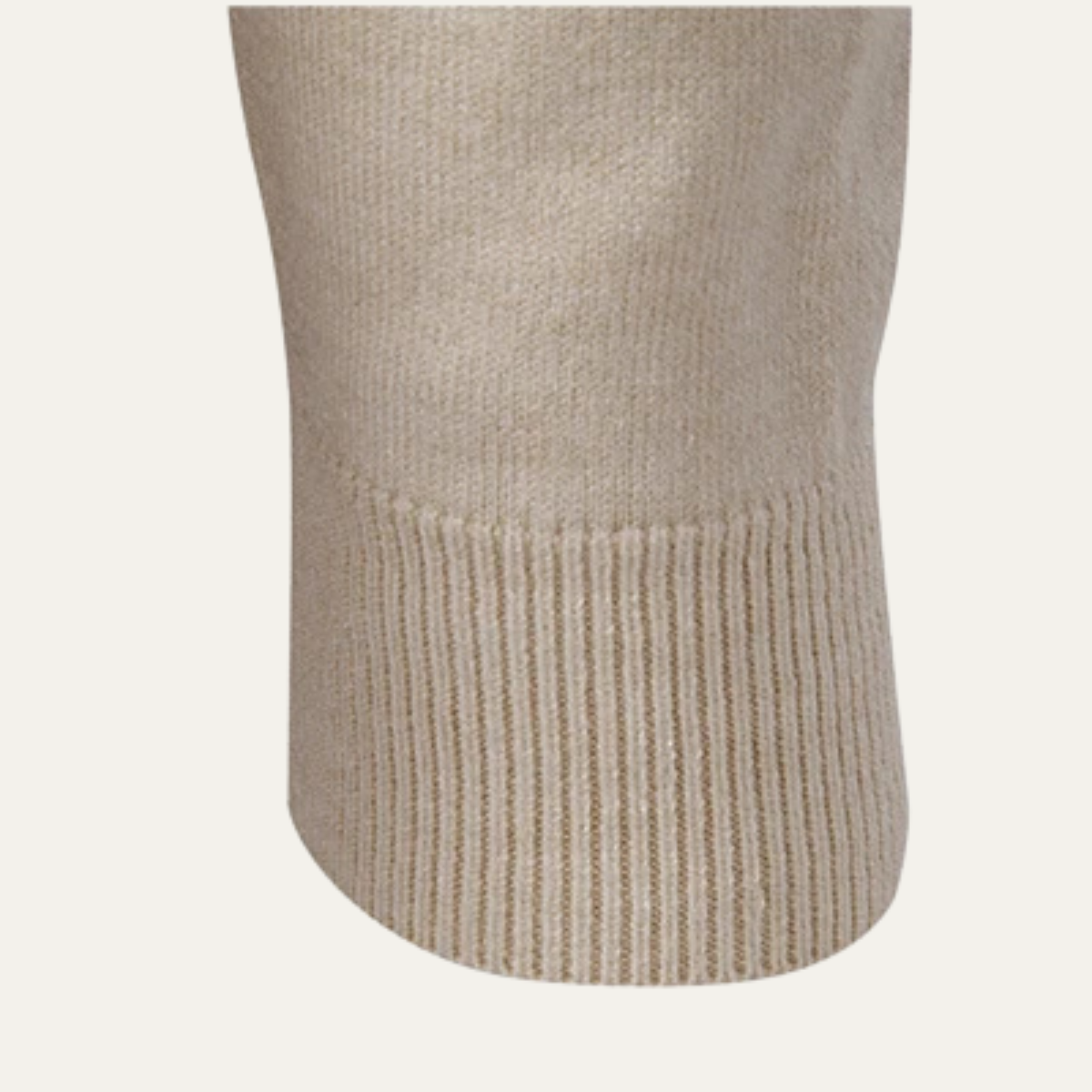 Beau | Men's Cable Knit Polo Sweater Cream Long Sleeve