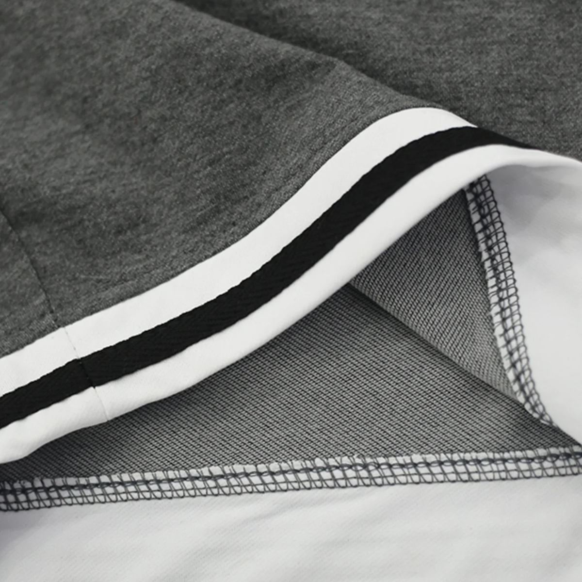 Lars | Men's Sweatsuit Gray Striped Short Sleeve