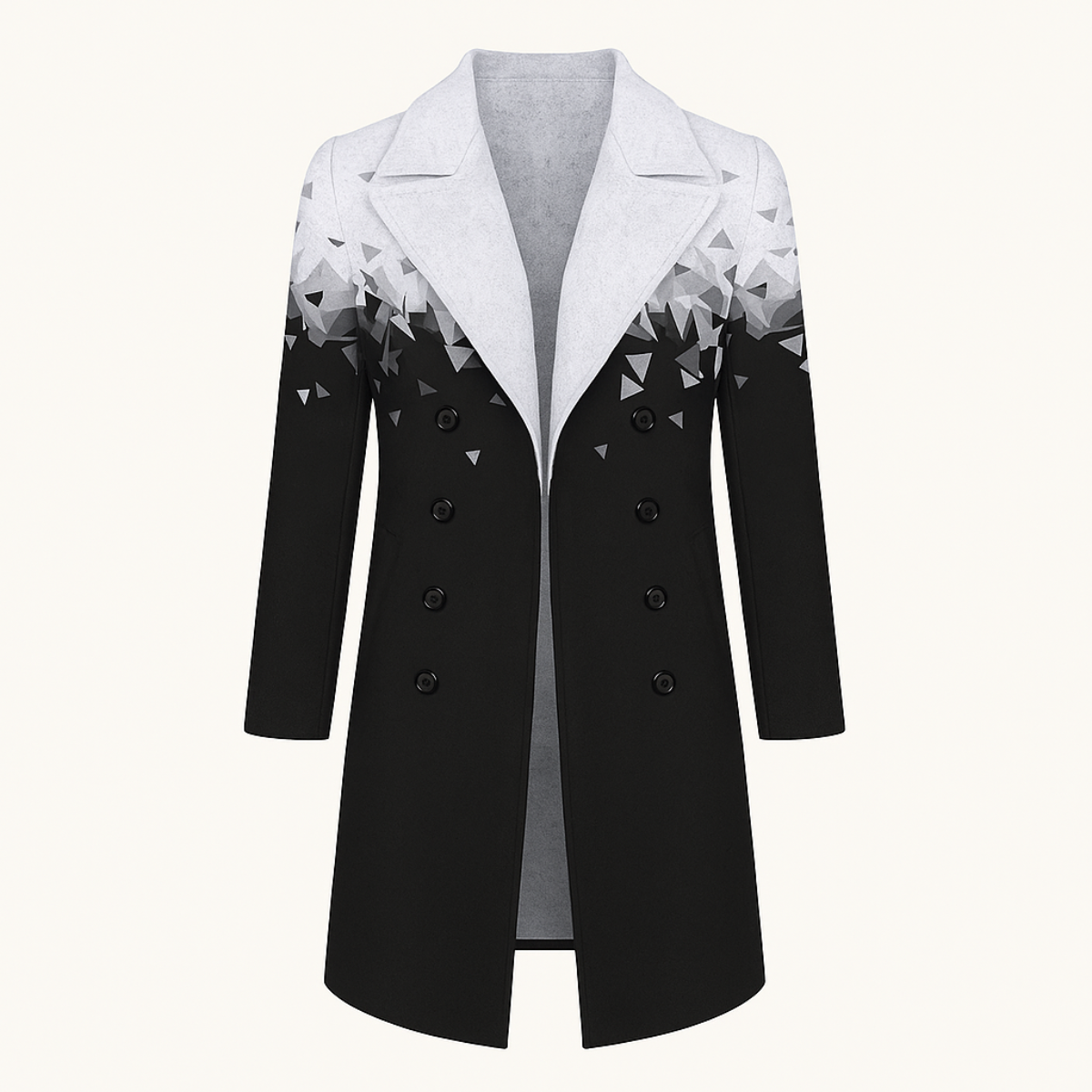 Arlo | Men's Double Breasted Blazer Black Light Gray Colorblock