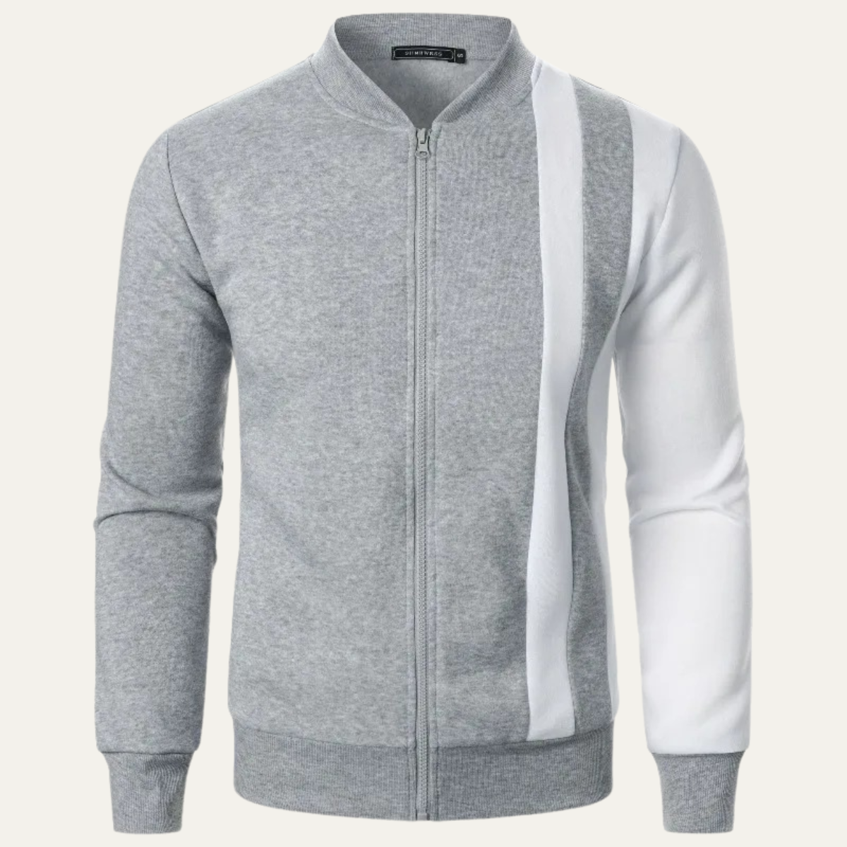 Axel | Men's Colorblock Zip Up Hoodie Black White
