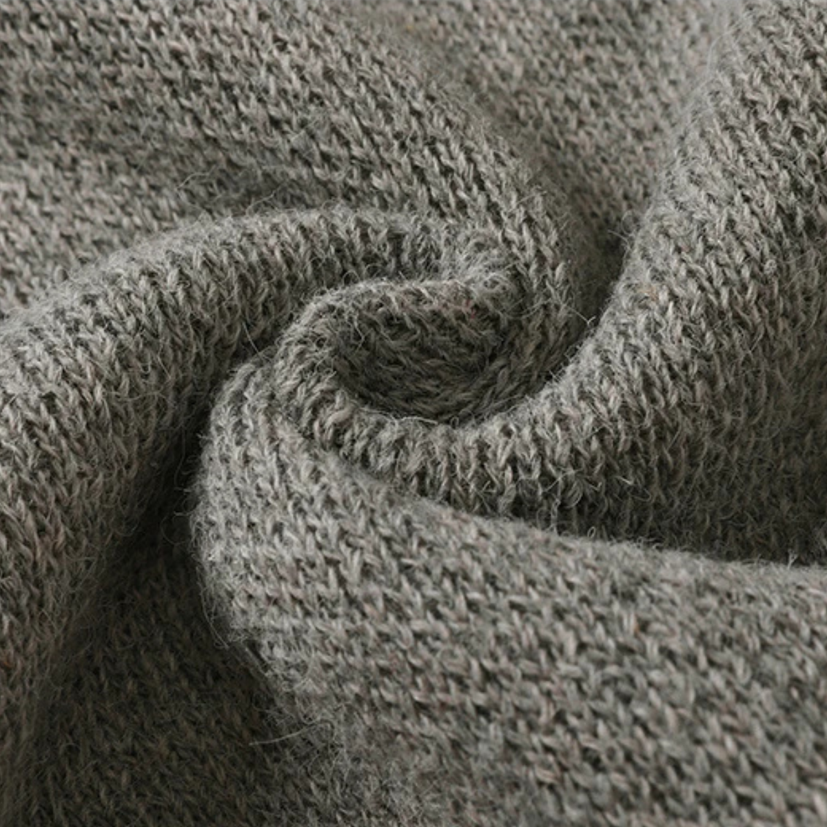 Beau | Men's Casual Cardigan Gray White Stripe Knit