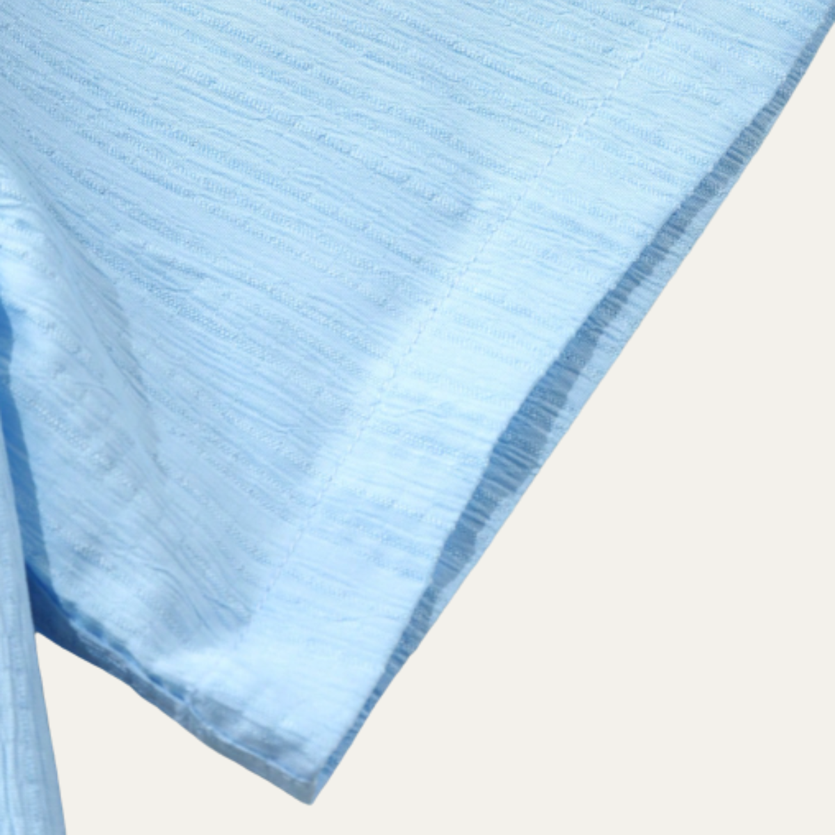 Silas | Men's Casual Linen Button Up Shirt Light Blue Short Sleeve