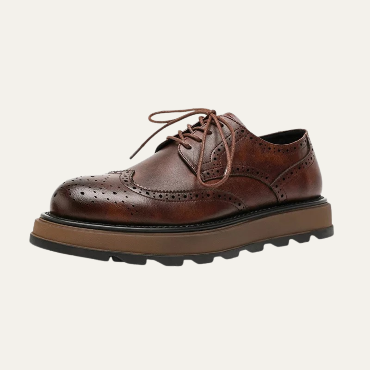 Oscar | Men's Wingtip Brogue Oxford Dress Shoe Black Leather