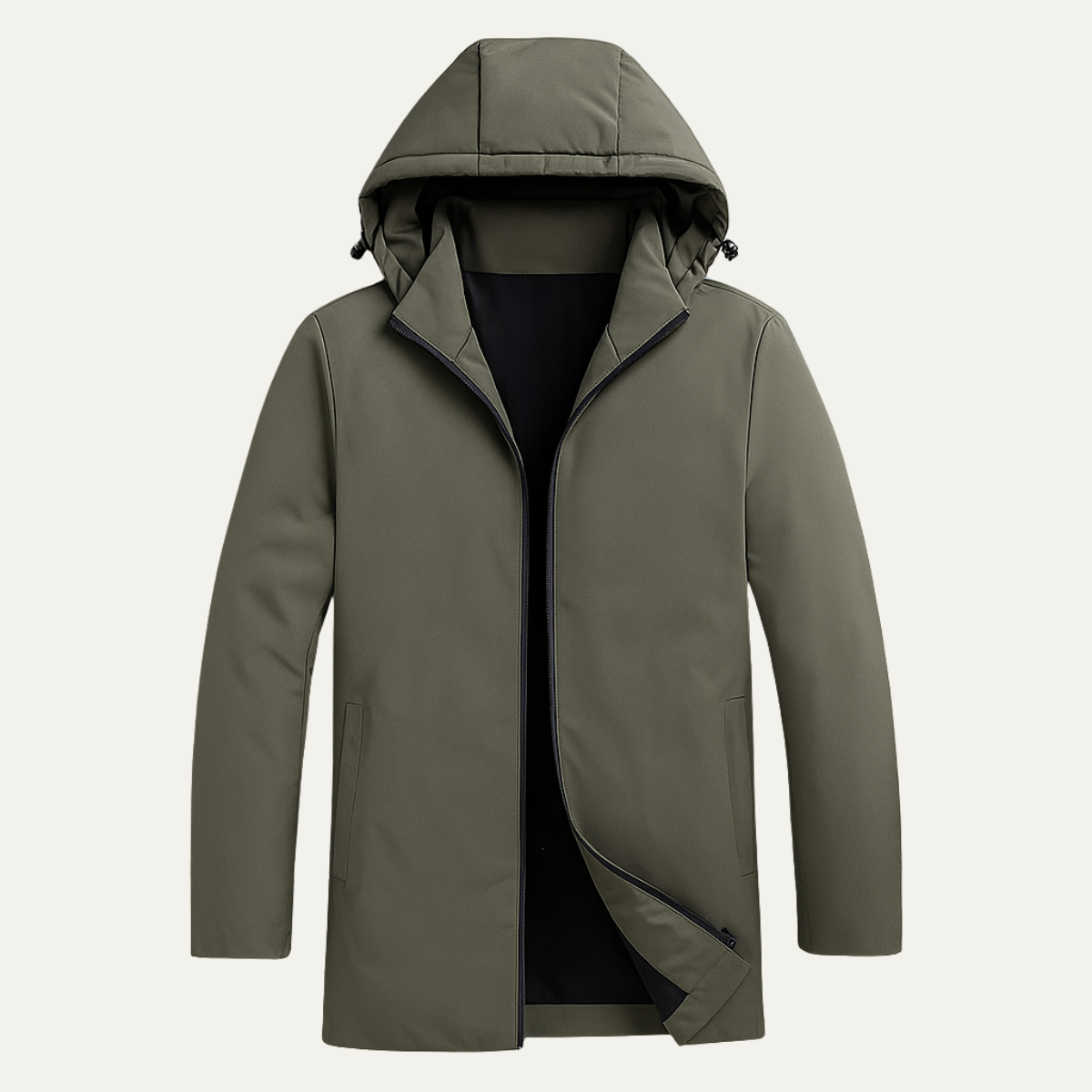 Jasper | Men's Puffer Jacket Olive Warm Hooded