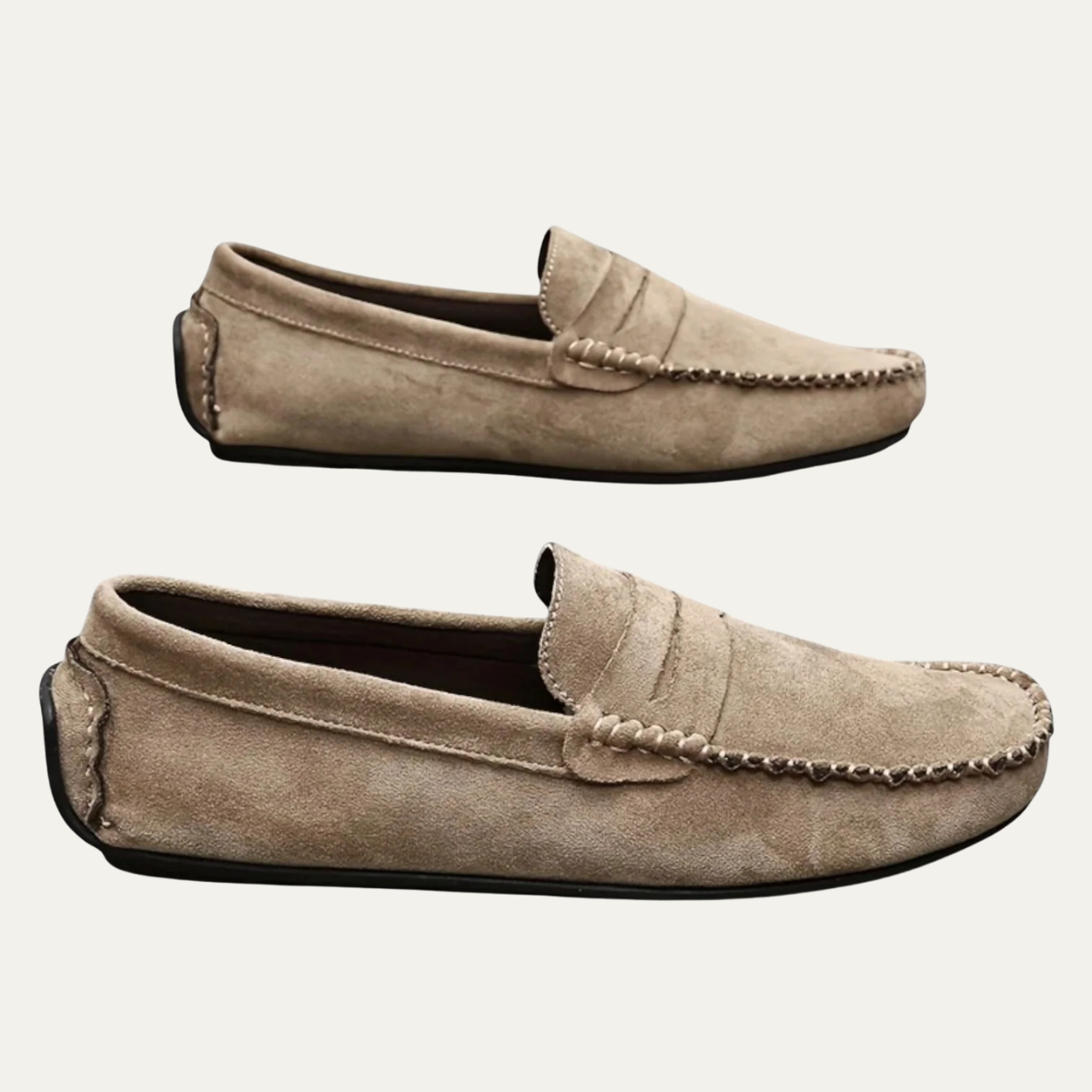 Luca | Men's Suede Loafer Moccasin Tan Slip On