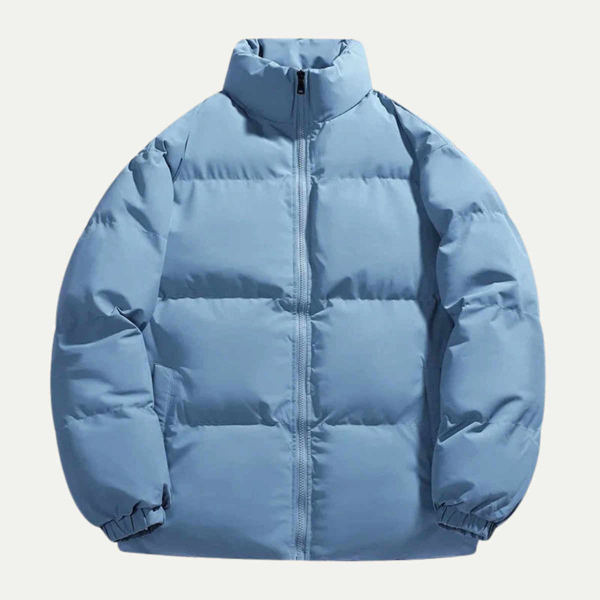 Flint | Men's Puffer Jacket Cream Oversized Quilted