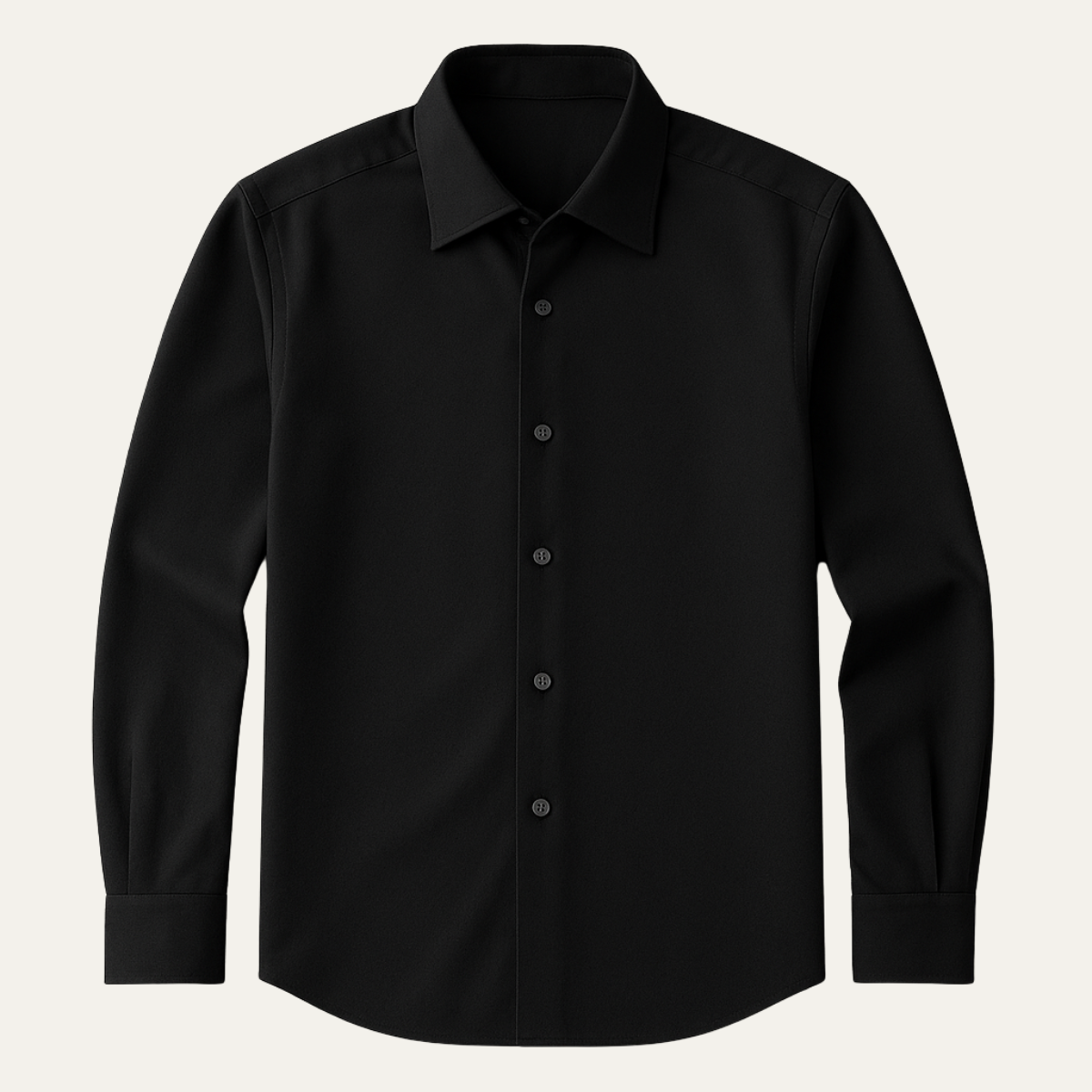 Rhys | Men's Button Up Shirt Navy Long Sleeve Cotton Poplin