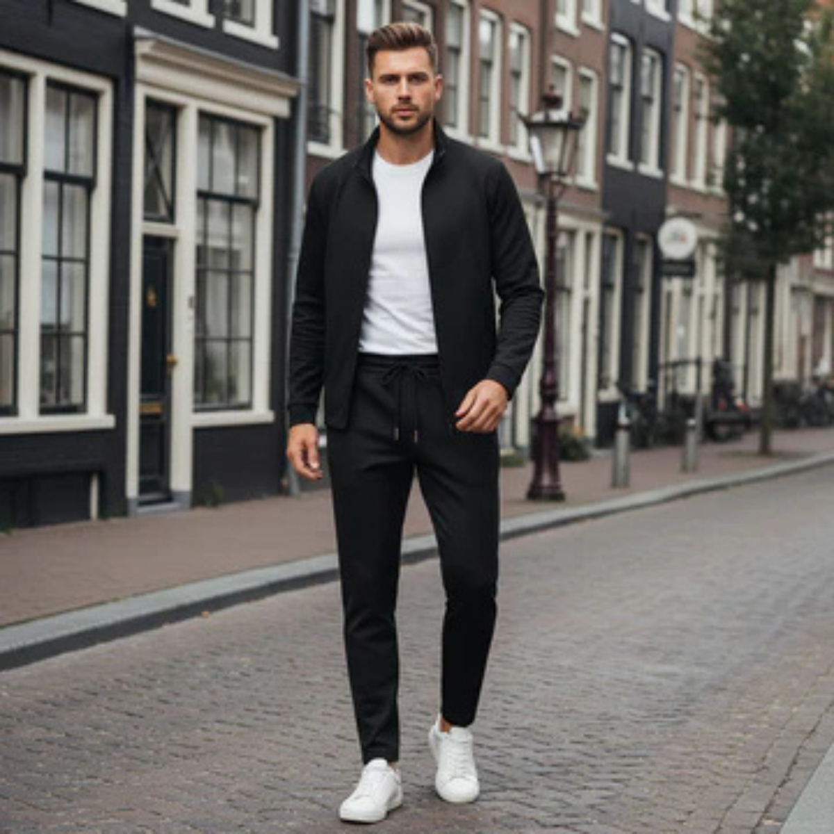 Axel | Men's Lightweight Zip Up Jacket Black