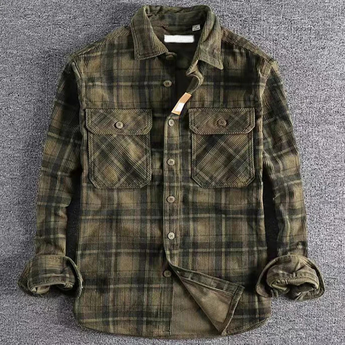 Everett | Men's Casual Plaid Flannel Shirt Gray White Black
