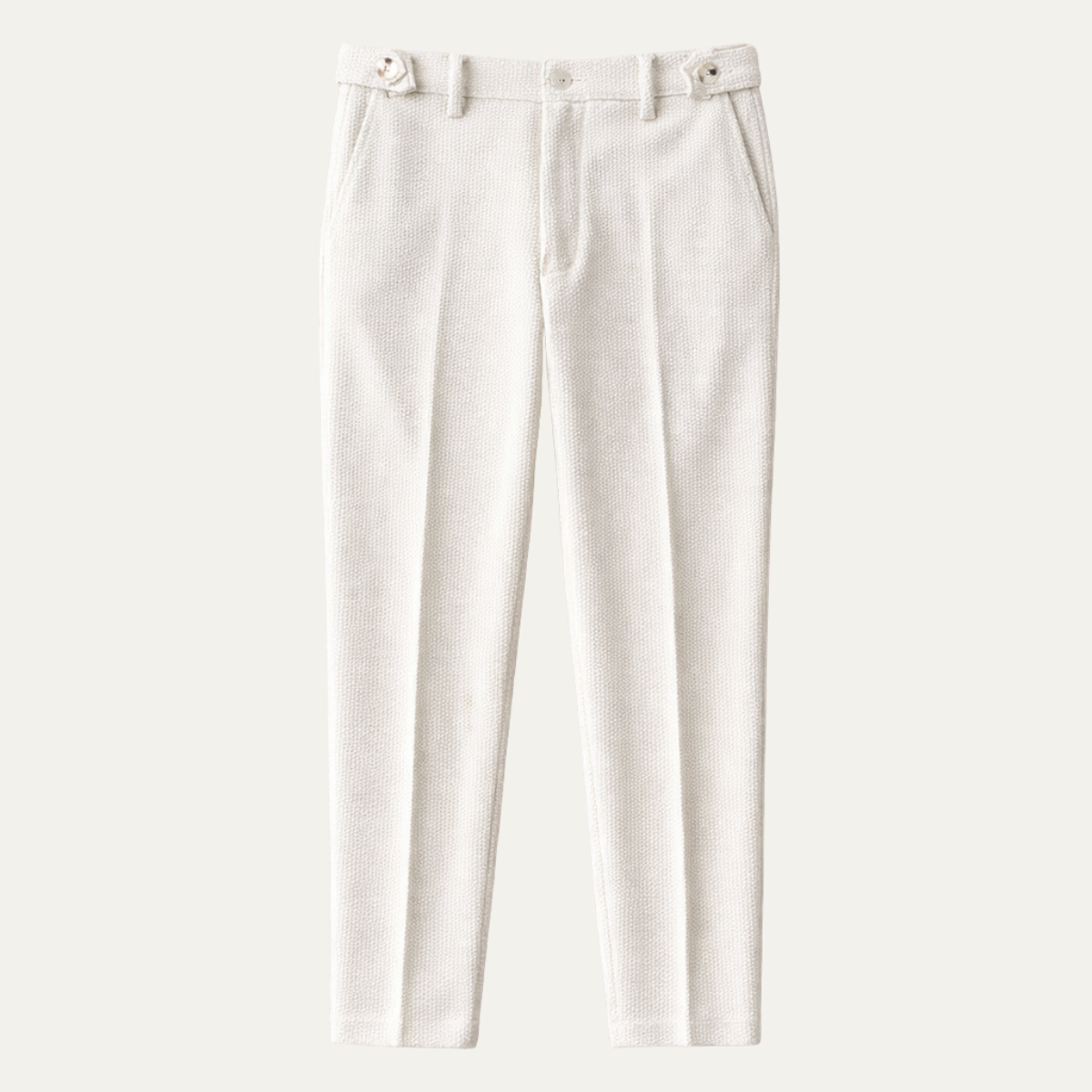 Seth | Men's Slim Fit Dress Pants Cream Tailored