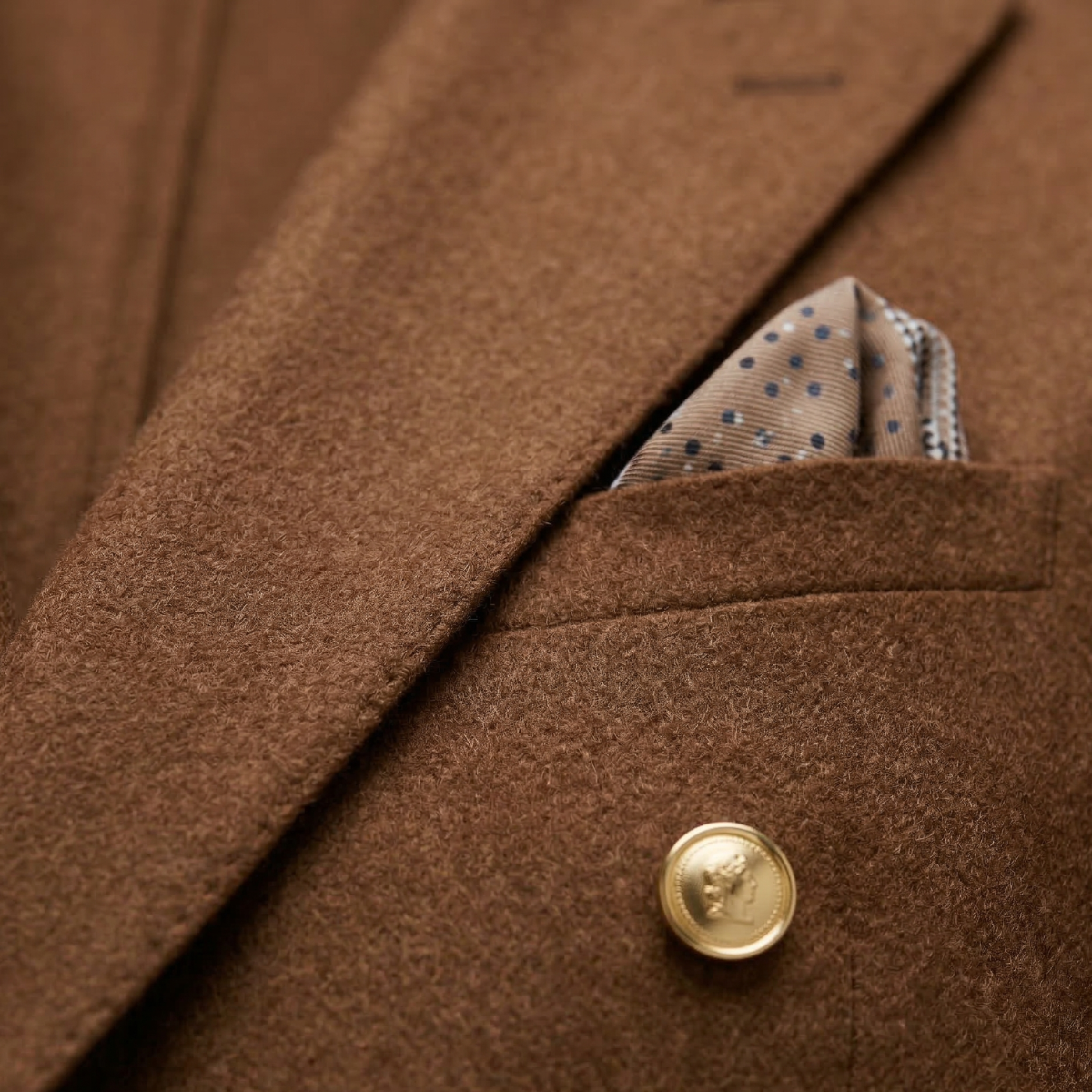 Jasper | Men's Double Breasted Blazer Brown Tailored