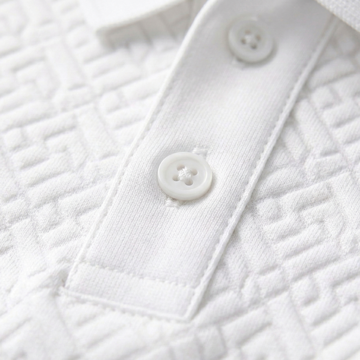 Axel | Men's Textured Polo Shirt White