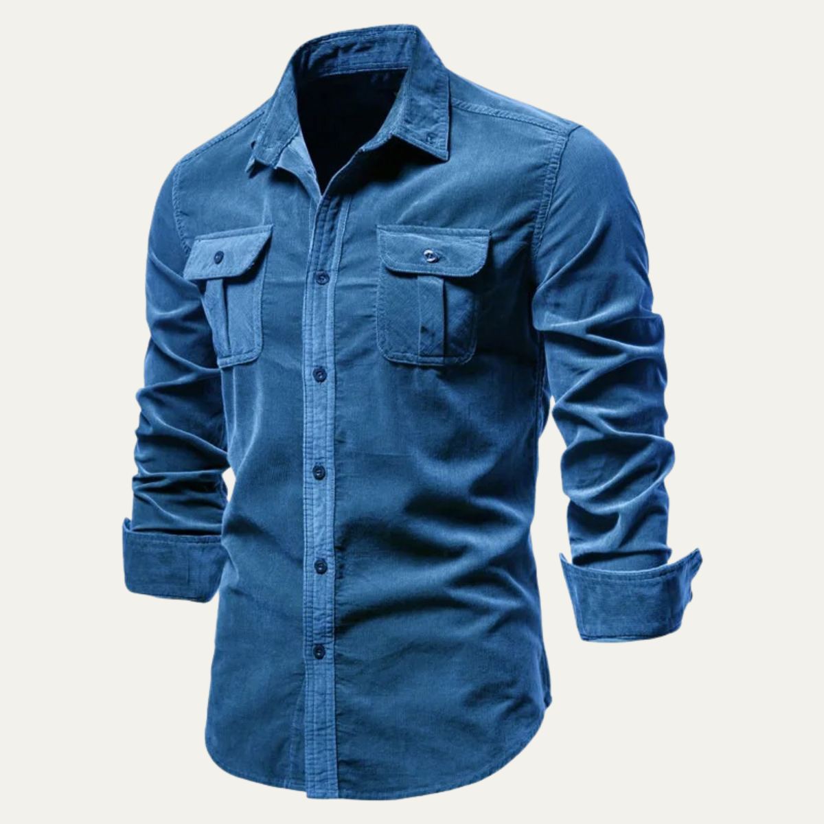 Axel | Men's Denim Shirt Light Blue Long Sleeve Pocket
