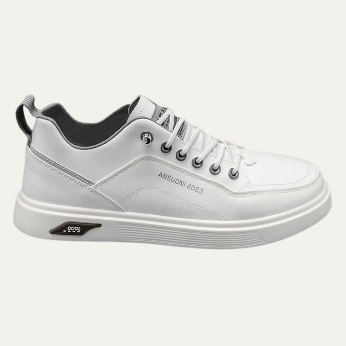 Jude | Men's Lightweight Lace Up Sneakers White