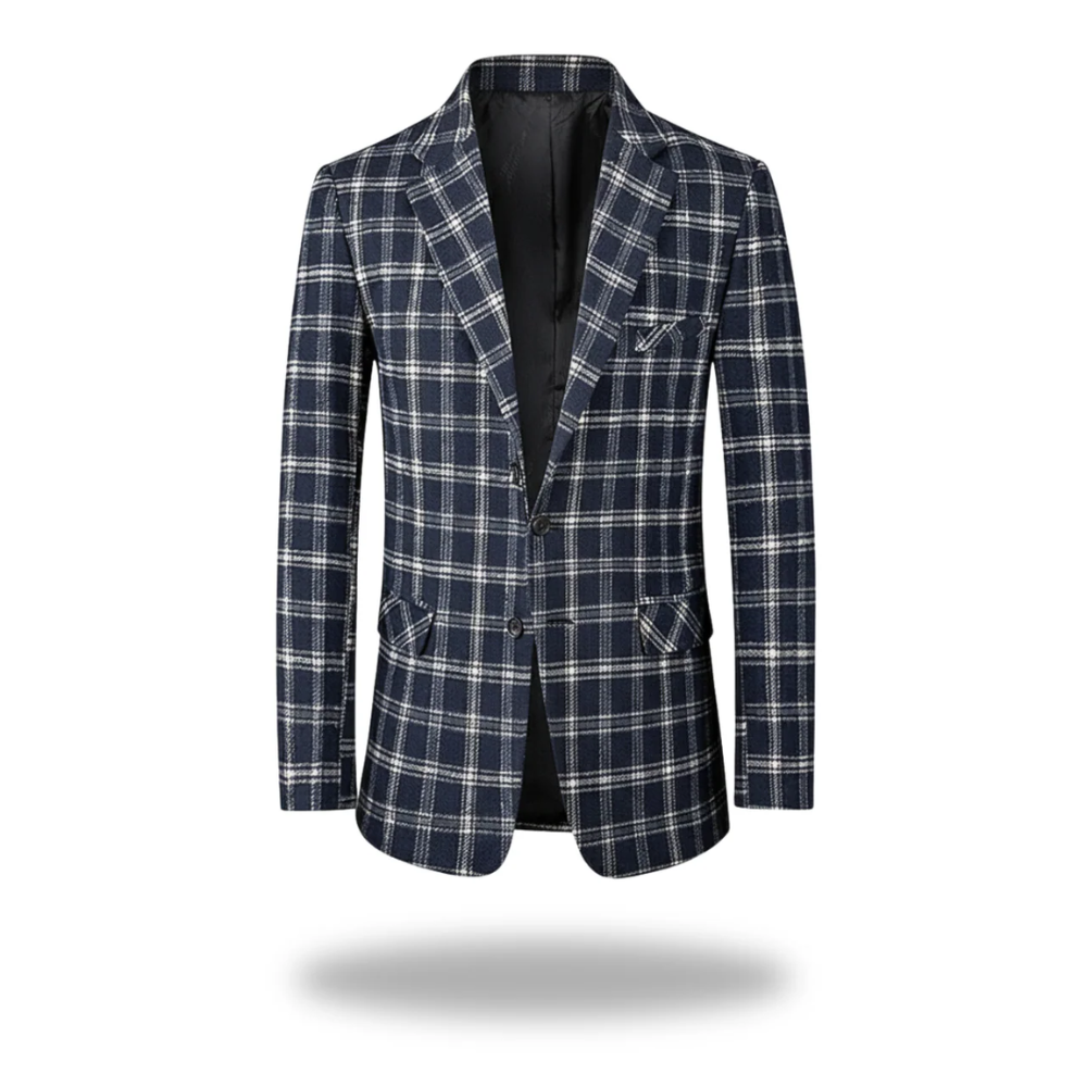 Sage | Men's Check Blazer Black White Tailored