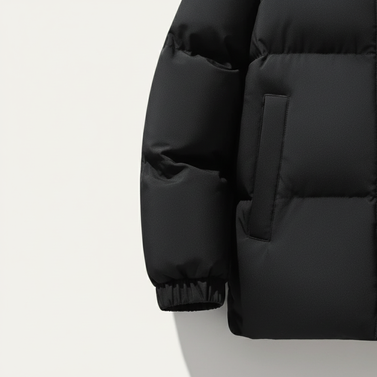 Bram | Men's Puffer Jacket Black Hooded Quilted