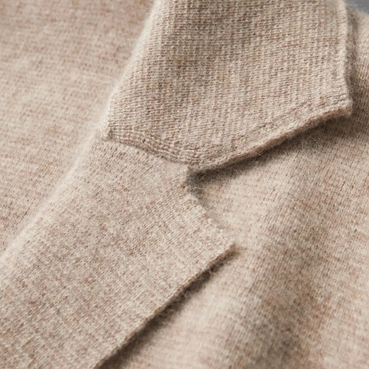 Beau | Men's Casual Wool Cardigan Cream Button Front Pockets