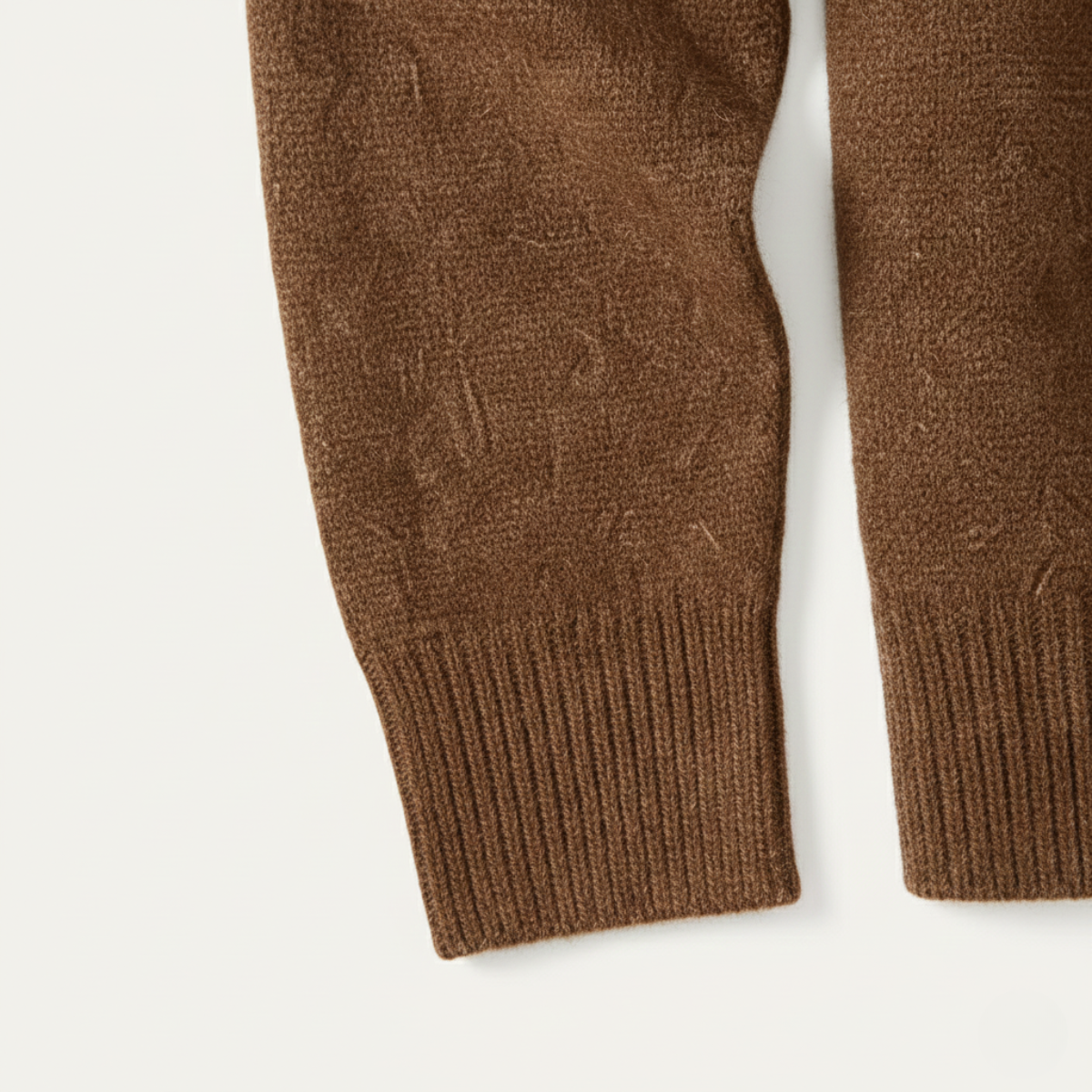 Bram | Men's Wool Sweater Brown Polo Collar