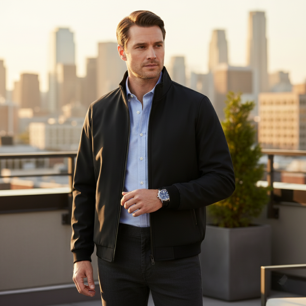 Holt | Men's Fleece Jacket Charcoal Gray Zip Up