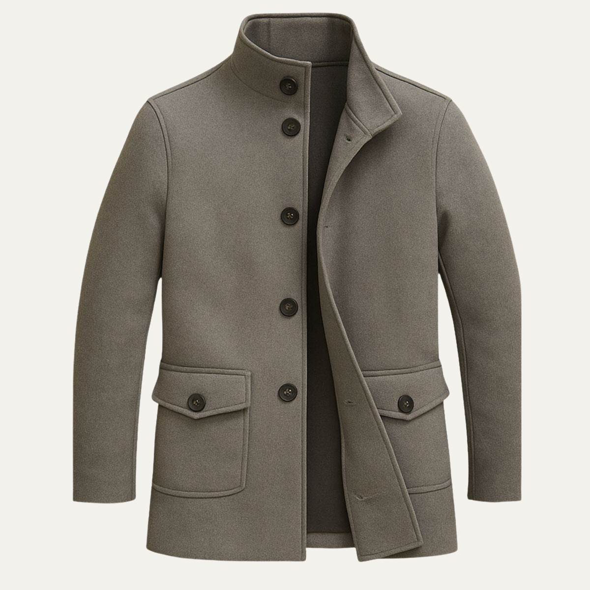 Sage | Men's Smart Casual Wool Coat Gray