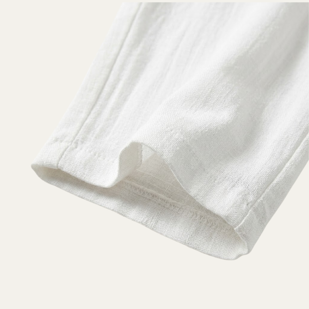 Axel | Men's Linen Joggers White Lightweight Summer Pants