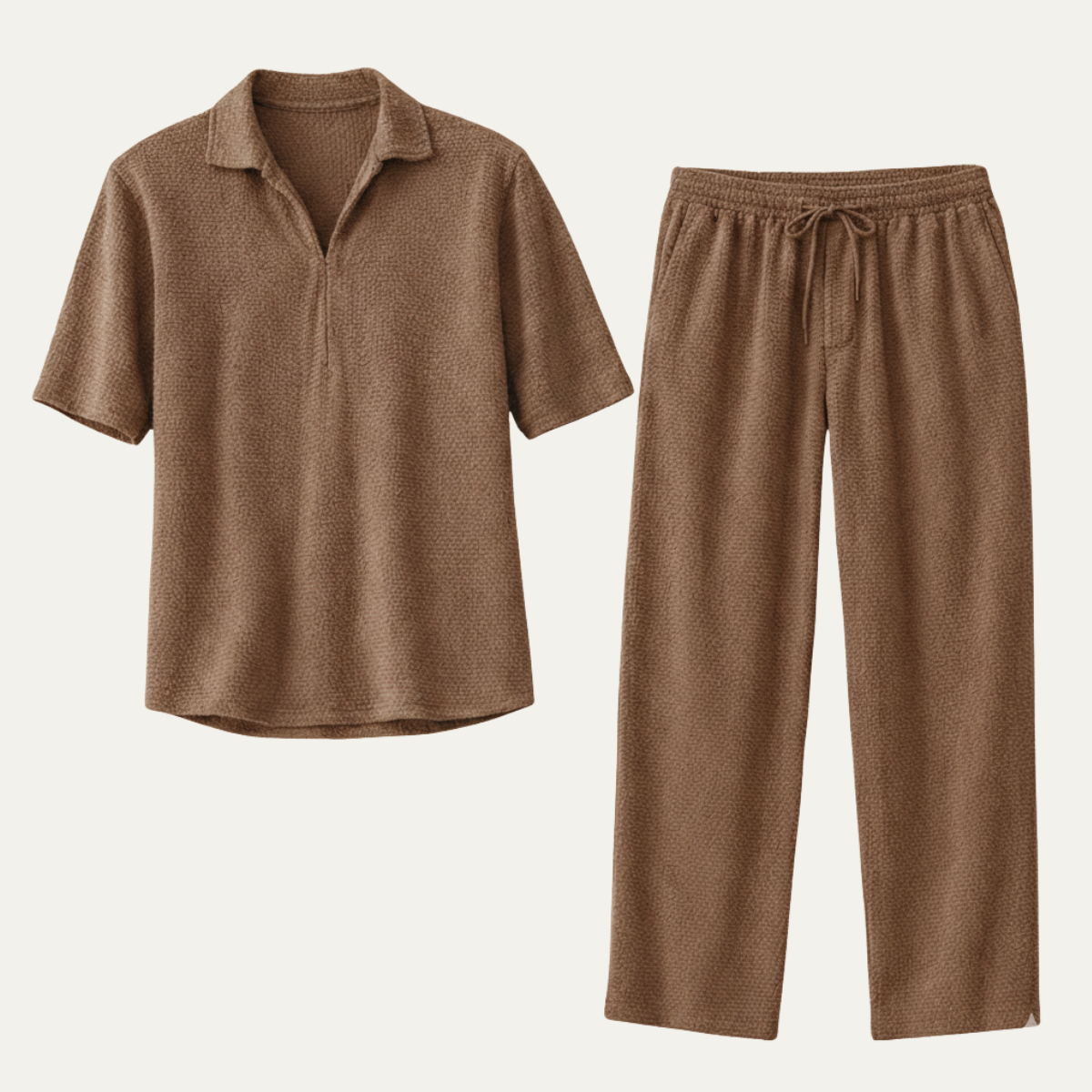 Jasper | Men's Casual Linen Lounge Set Light Blue