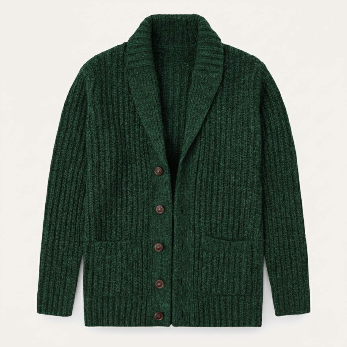 Lex | Men's Chunky Cable Knit Cardigan Burgundy Shawl Collar