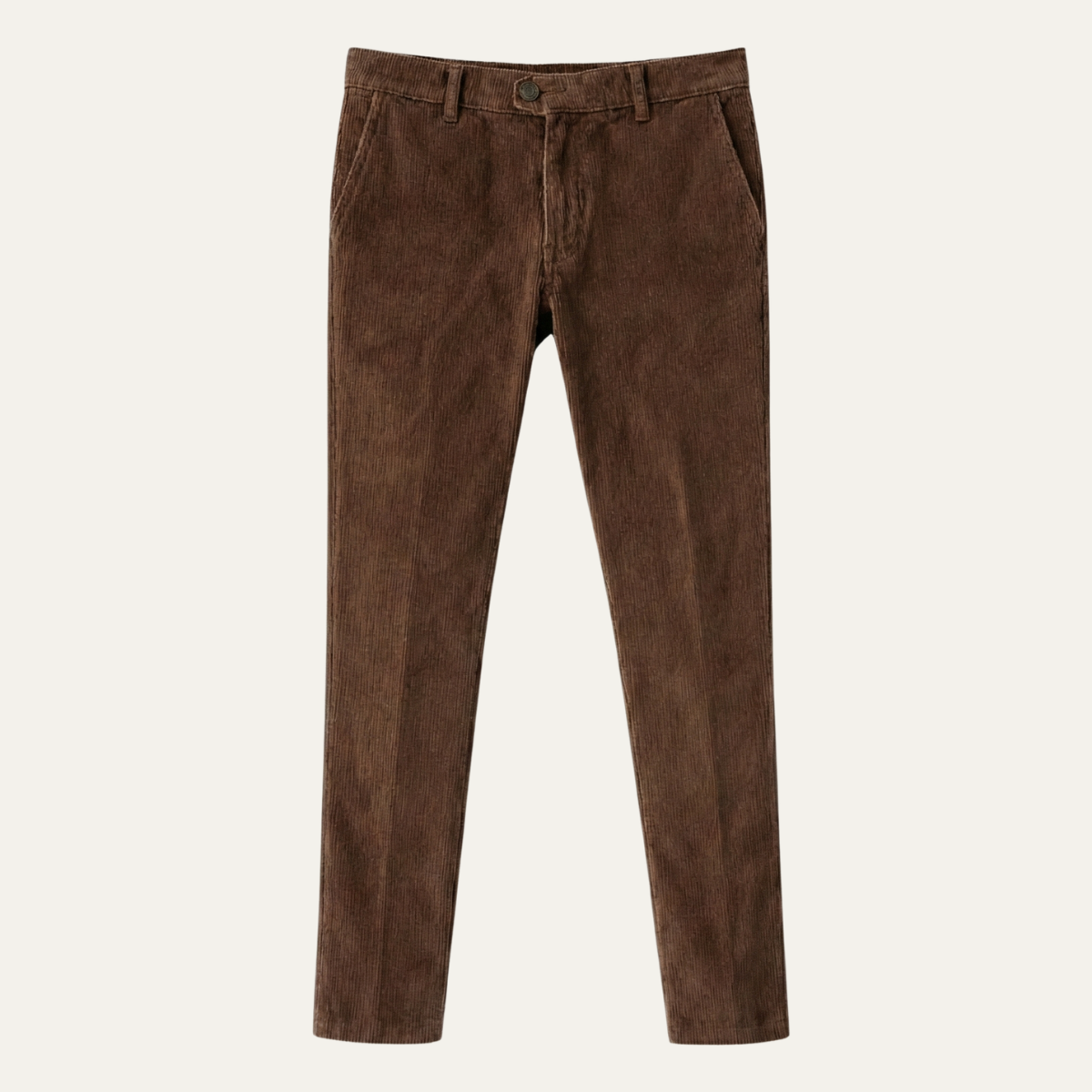 Bram | Men's Casual Corduroy Pants Brown Stretch