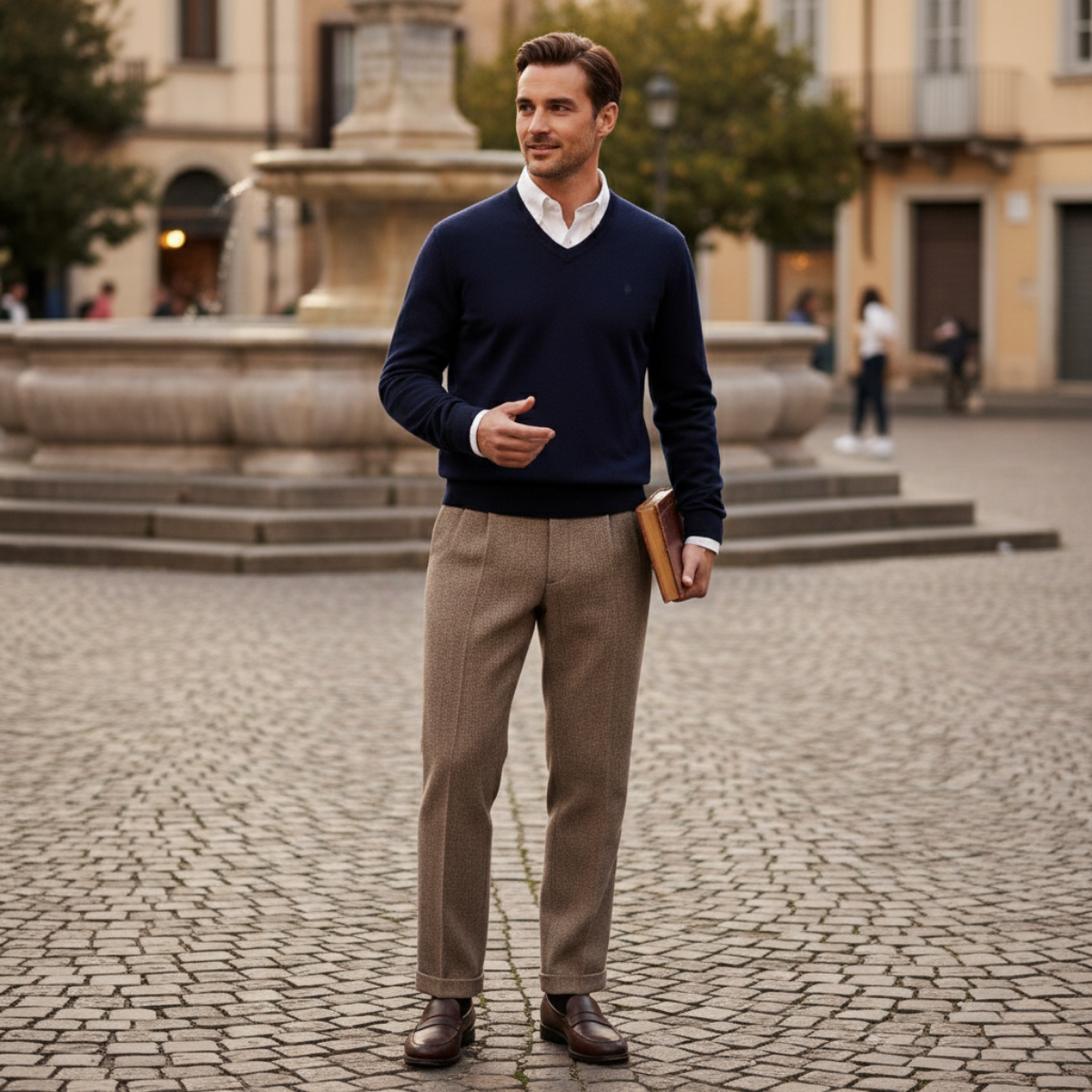 Axel | Men's Tailored Dress Pants Beige