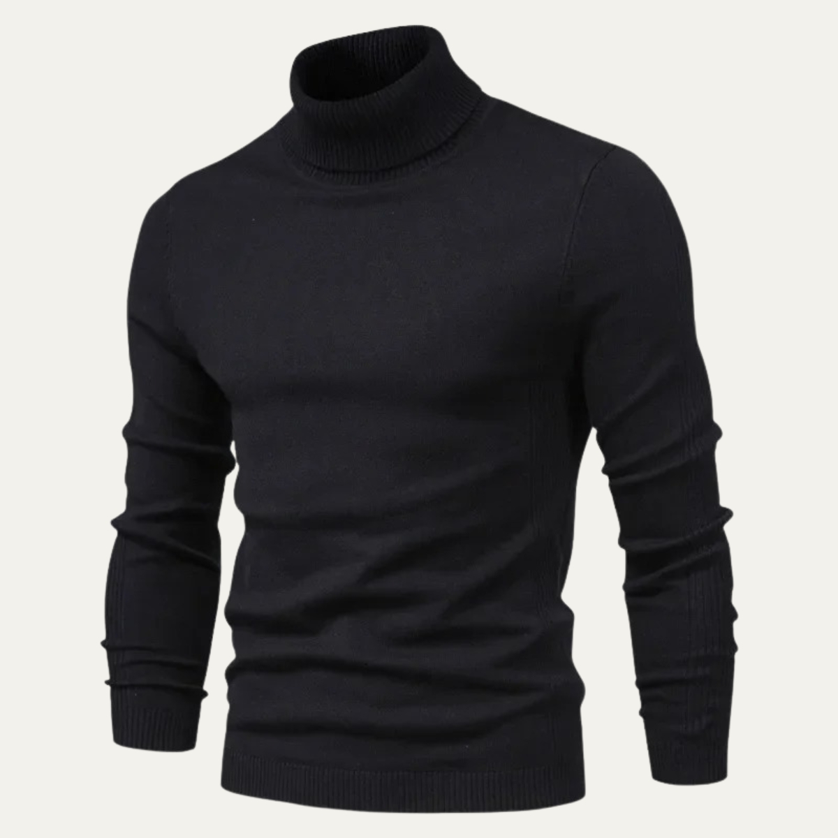Ezra | Men's Turtleneck Sweater Black Slim Fit