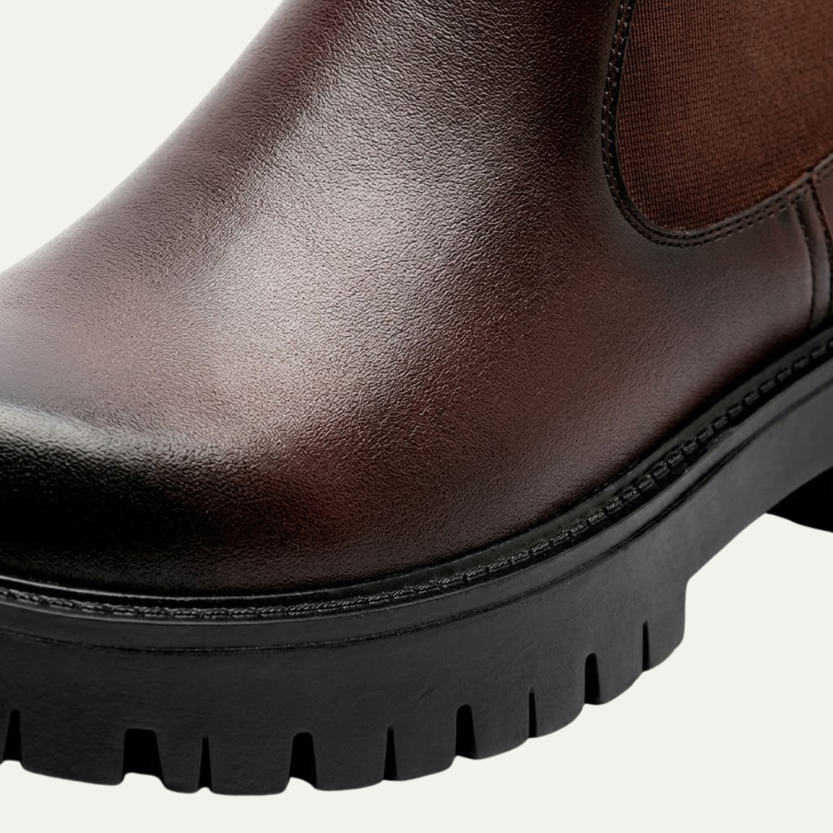 Blake | Men's Platform Leather Ankle Chelsea Boots Brown