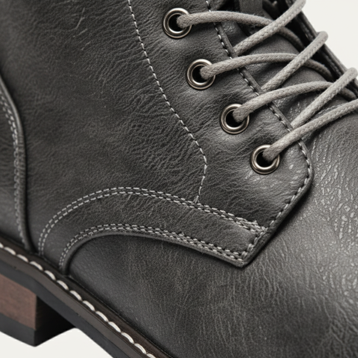 Blake | Men's Leather Lace Up Ankle Boots Gray