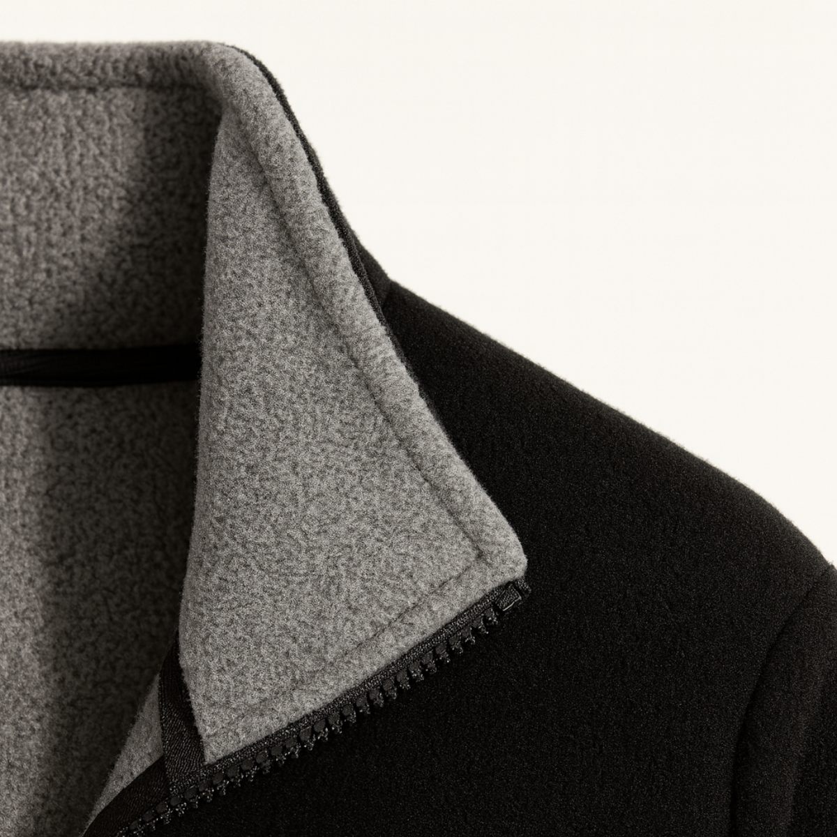 Axel | Men's Fleece Jacket Black Zip Up Lightweight