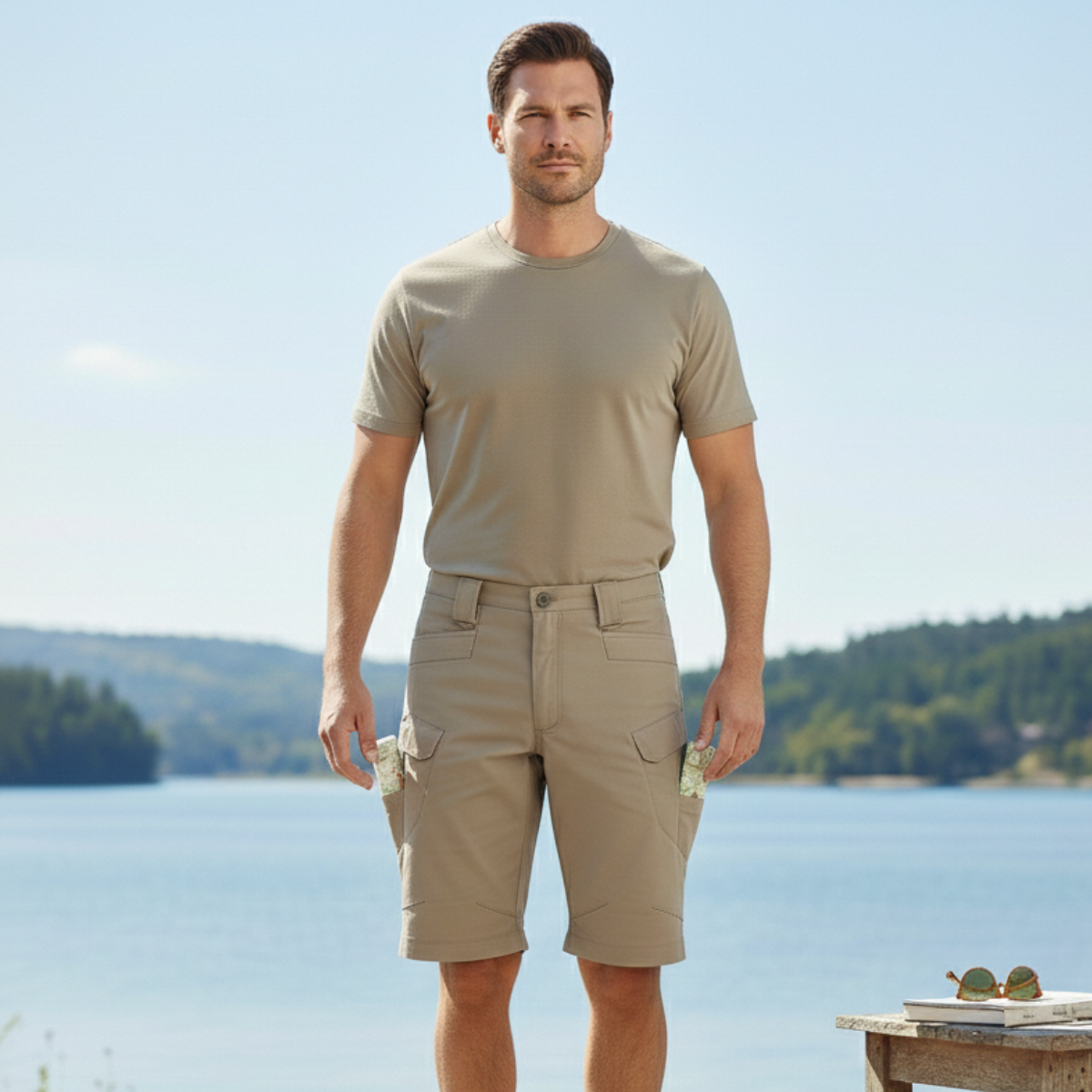 Ash | Men's Cargo Shorts Charcoal Gray Tailored
