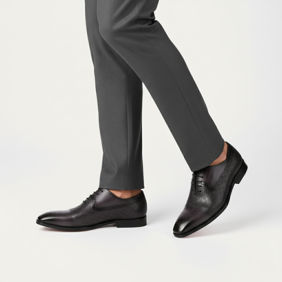 Rowan | Men's Black Leather Oxford Dress Shoe Lace Up
