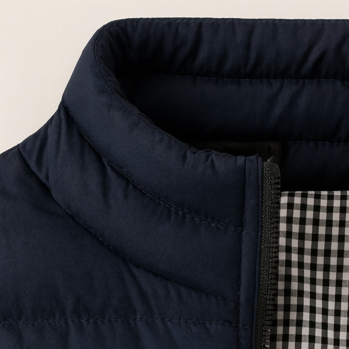 Axel | Men's Puffer Vest Navy Quilted Zip Pocket