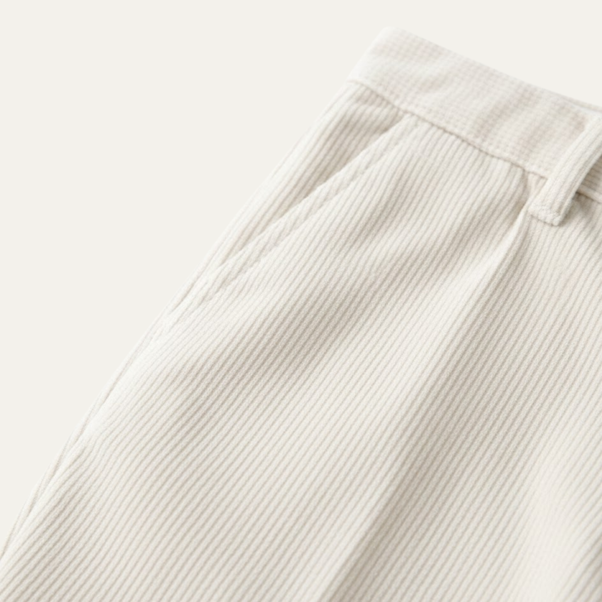 Jasper | Men's Cream Corduroy Pants Relaxed Fit Casual
