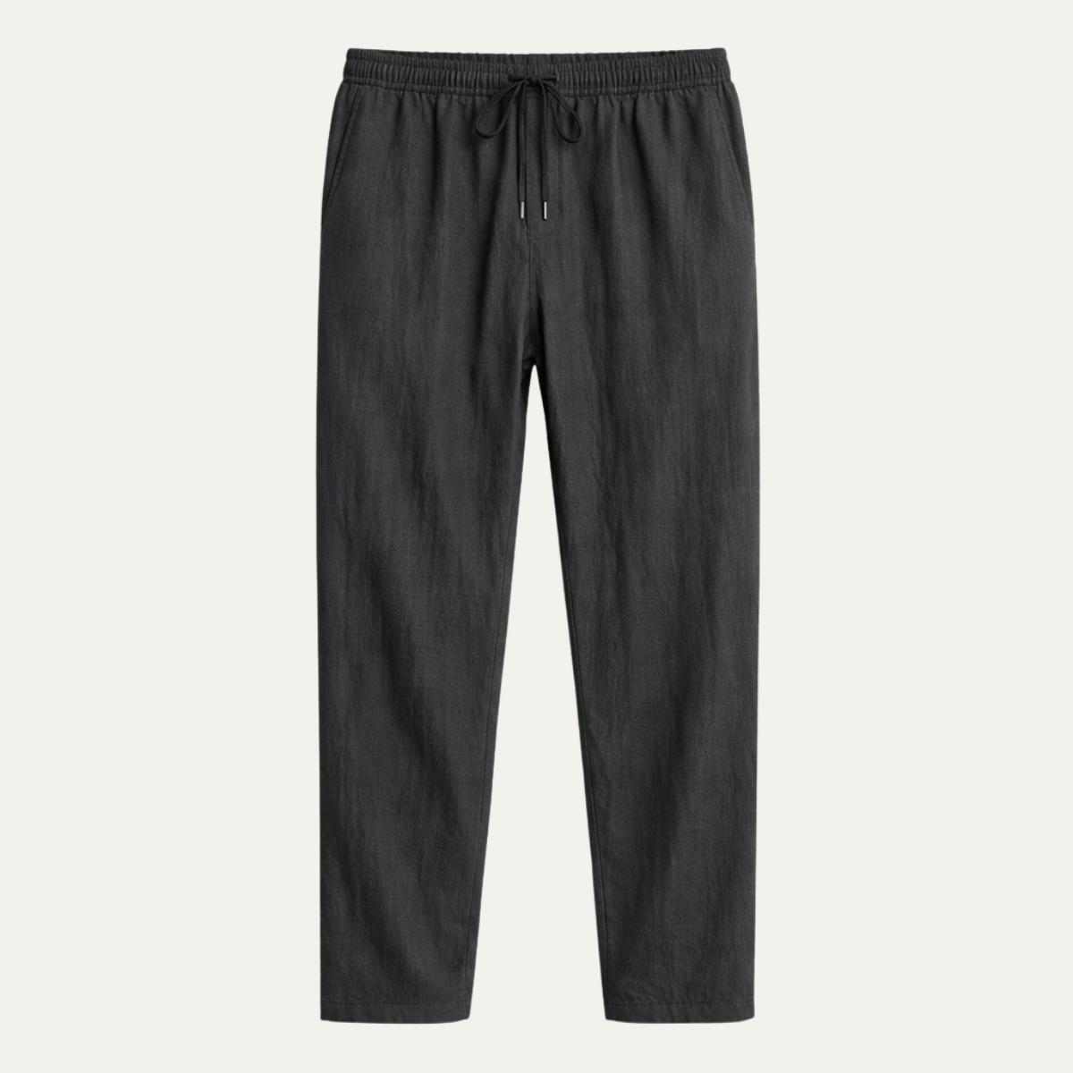 Axel | Men's Linen Pants Dark Gray Straight Leg