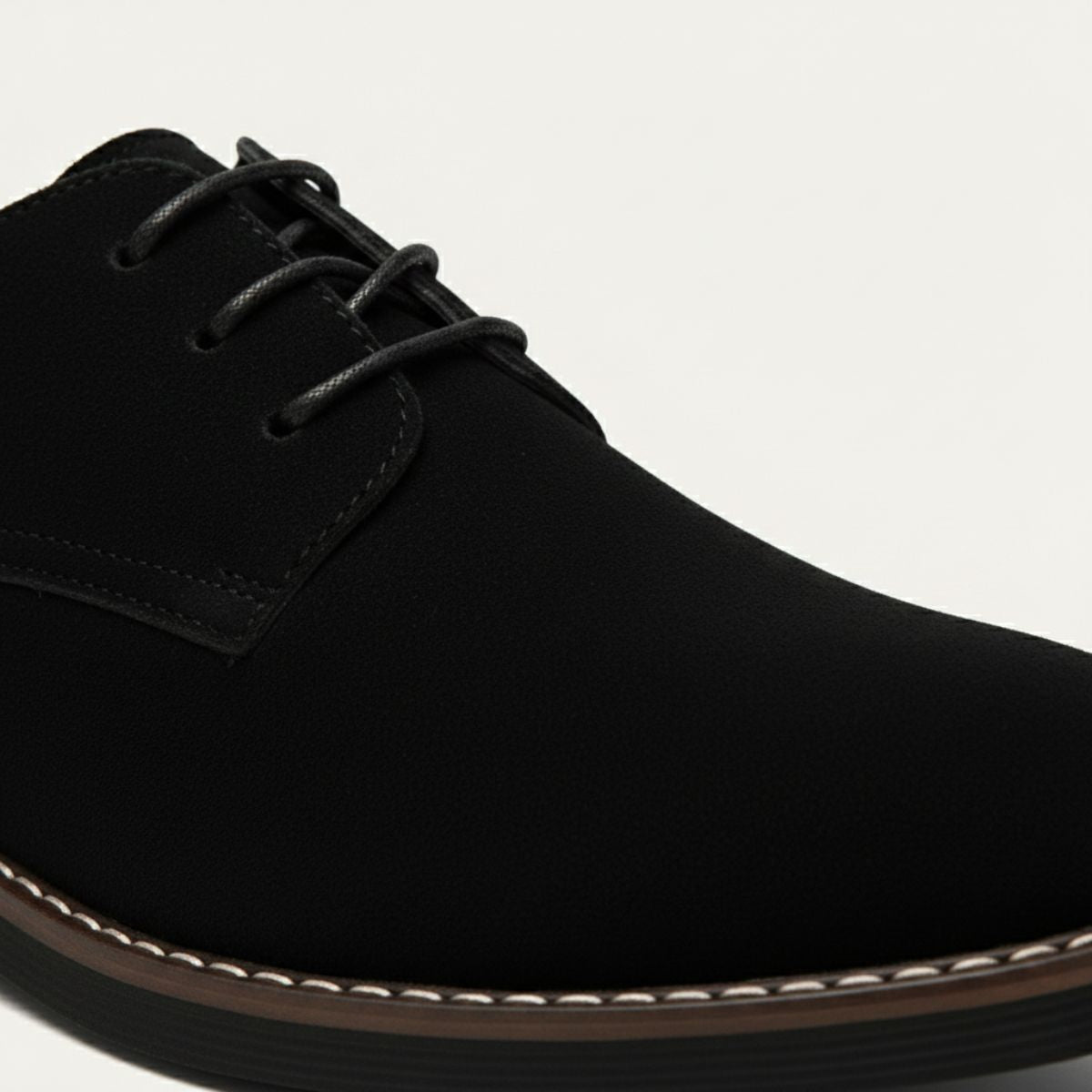 Bram | Men's Suede Dress Shoes Black Lace Up
