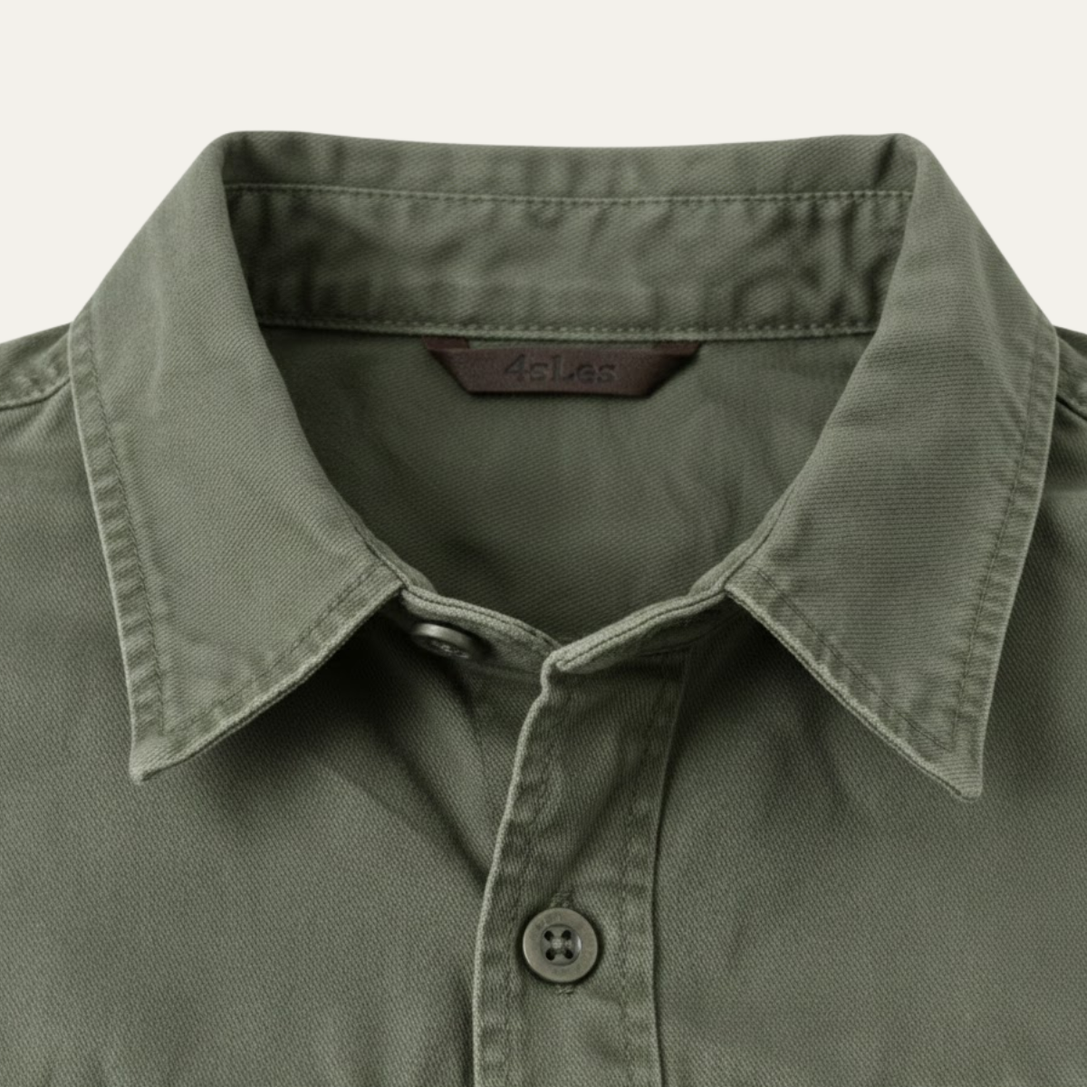 Beau | Men's Casual Utility Shirt Olive Green Multi Pocket