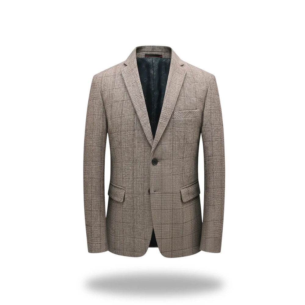 Sage | Men's Check Blazer Gray Tailored Wool