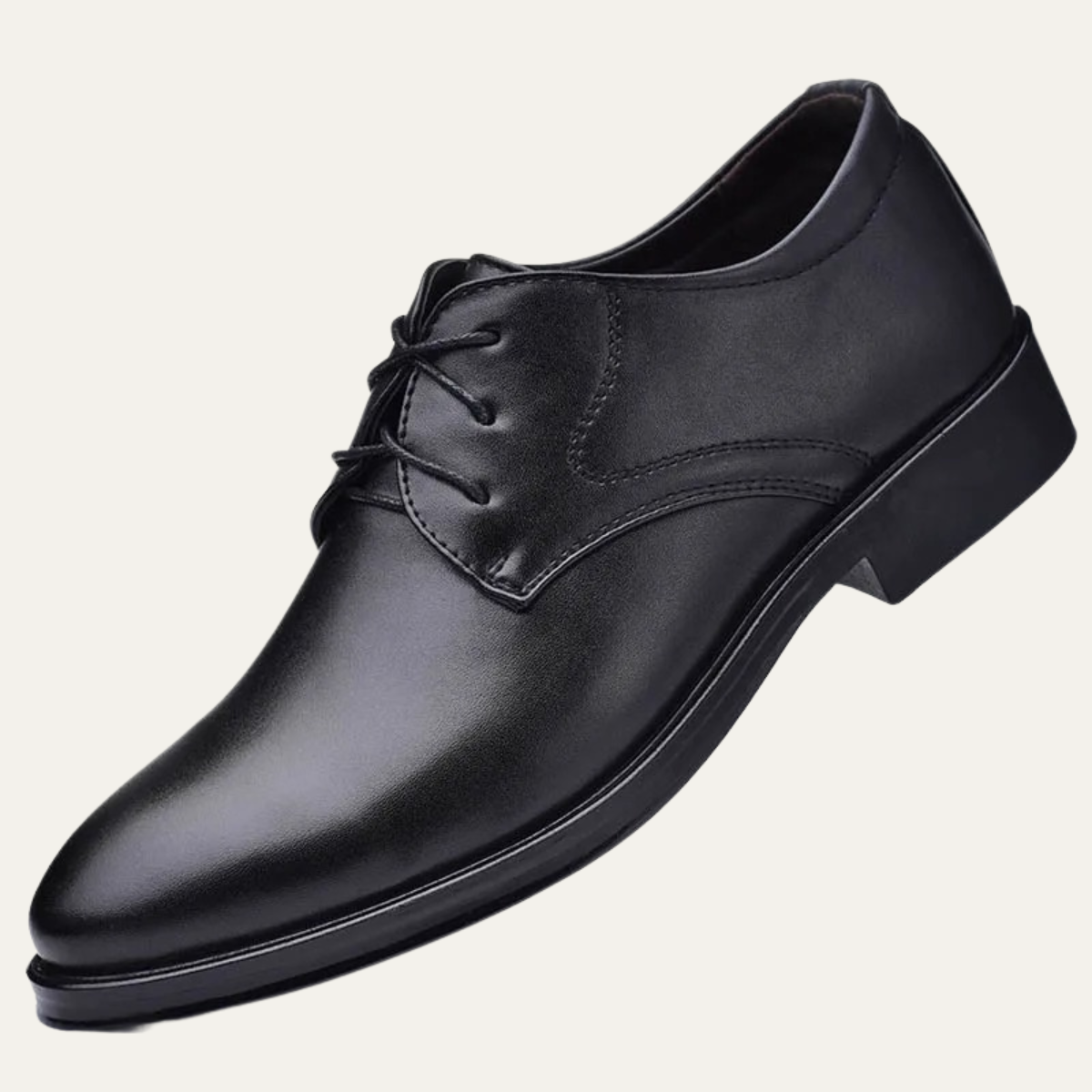 Axel | Men's Leather Oxford Dress Shoe Brown Black Sole