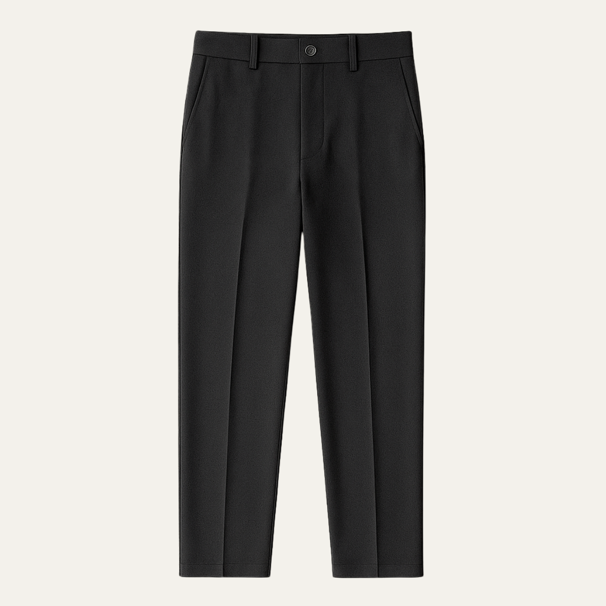 Beau | Men's Smart Casual Tailored Straight Leg Pants Black