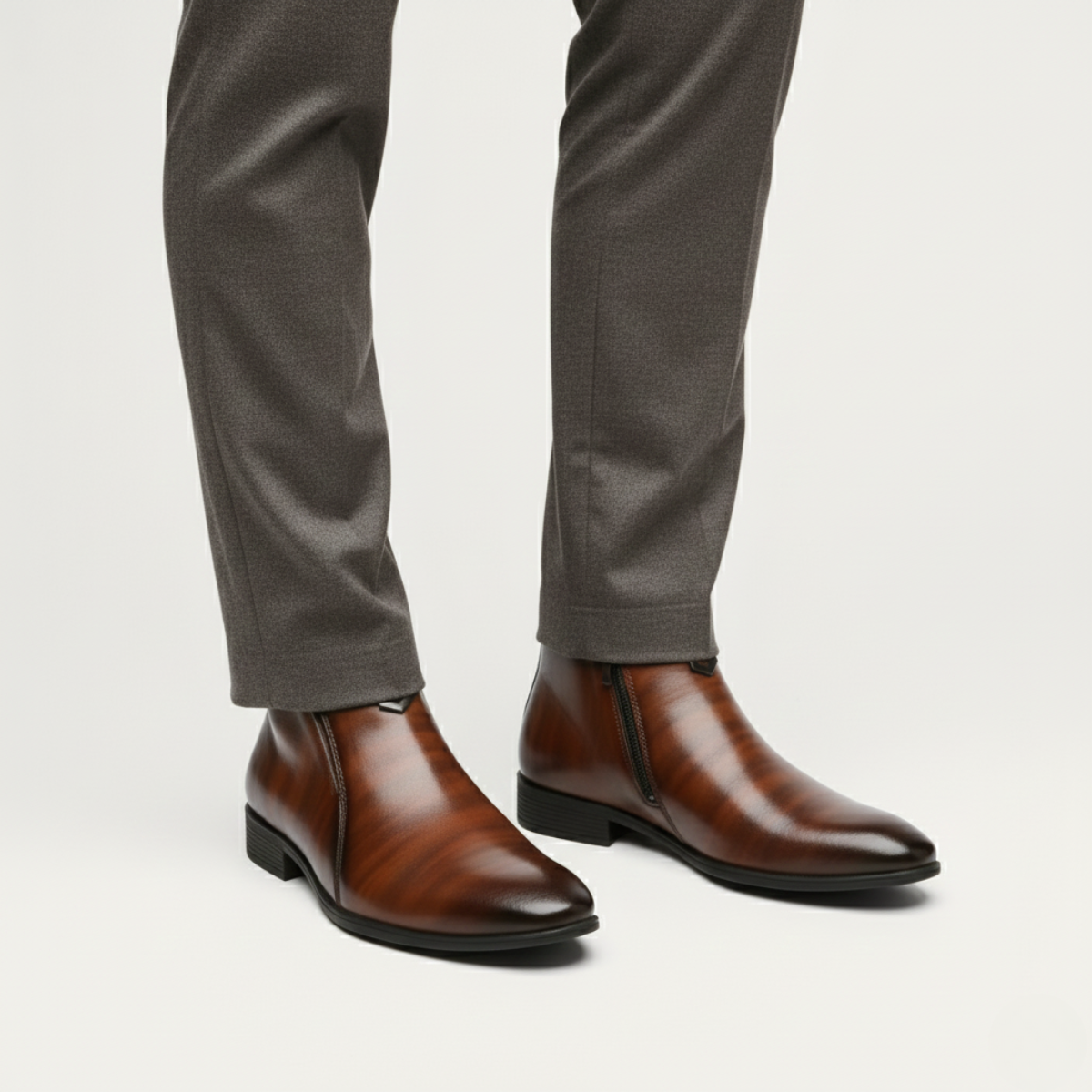 Kade | Men's Pointed Toe Leather Chelsea Boots Black