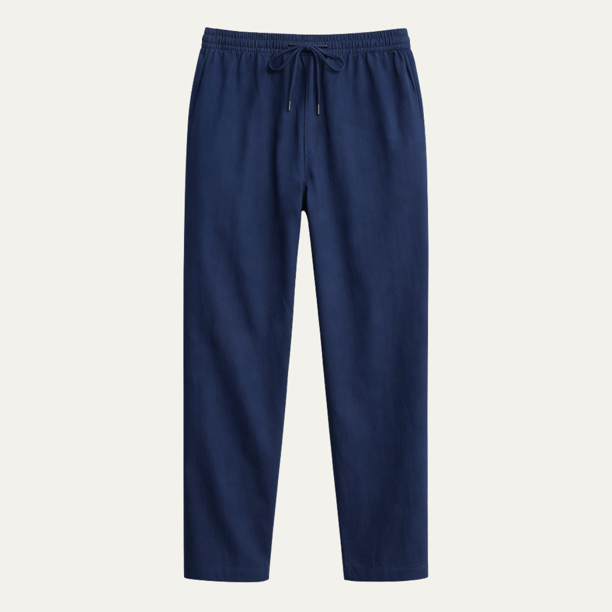 Axel | Men's Linen Pants Navy Wide Leg Drawstring