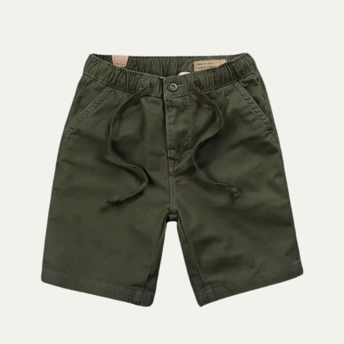 Axel | Men's Casual Chino Shorts Olive Green Drawstring